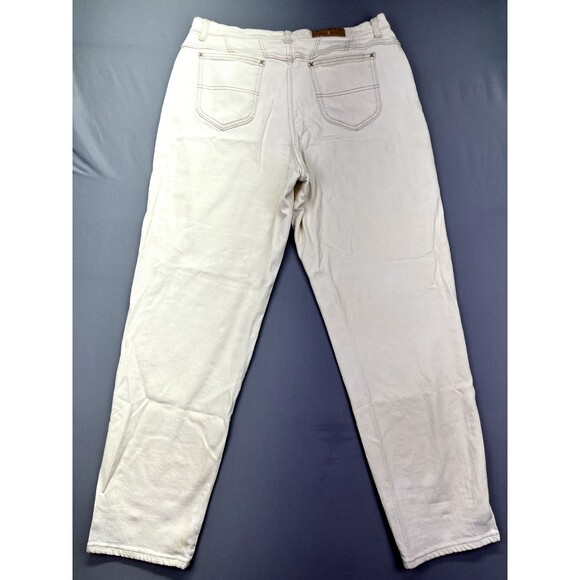 Lee Riders Womens Mom Jeans Size 16M Blue White Relaxed Stretch Cabincore - Picture 12 of 16